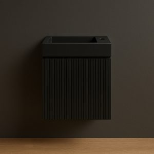 Japandi fonteinkast | Mat zwart 40x22x60 cm