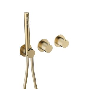 Afbouwdeel - Inbouw thermostaat met 2-weg stop-omstel met handdouche/ doucheslang BBP PVD AC071EXTBBP