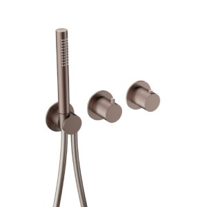 Afbouwdeel - Inbouw thermostaat met 2-weg stop-omstel met handdouche/ doucheslang BCP PVD AC071EXTBCP
