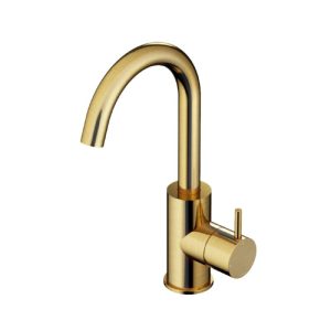 Wastafelmengkraan met draaibare uitloop zonder waste BB - Living Colours vormen een Poetsbaar patina CB004BB