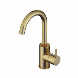 Wastafelmengkraan met draaibare uitloop zonder waste NB  - Living Colours vormen een Poetsbaar patina CB004NB