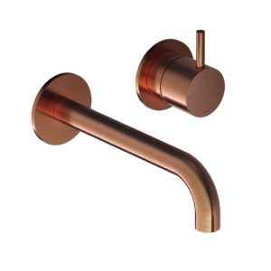 Afbouwdeel - Inbouw wastafelmengkraan met 3 + 3 inbouwsysteem en 18 cm uitloop BCP PVD CB005EXT18BCP