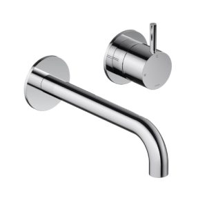 Afbouwdeel - Inbouw wastafelmengkraan met 3 + 3 inbouwsysteem en 18 cm uitloop CR CB005EXT18CR