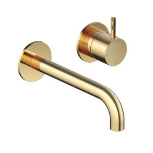 Afbouwdeel - Inbouw wastafelmengkraan met 3 + 3 inbouwsysteem en 18 cm uitloop NB  - Living Colours vormen een Poetsbaar patina CB005EXT18NB