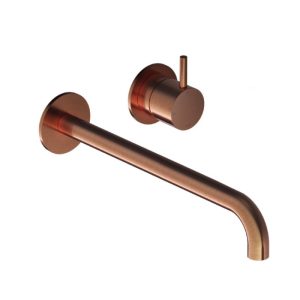 Afbouwdeel - Inbouw wastafelmengkraan met 3 + 3 inbouwsysteem en 25 cm uitloop BCP PVD CB005EXT25BCP