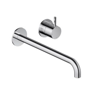 Afbouwdeel - Inbouw wastafelmengkraan met 3 + 3 inbouwsysteem en 25 cm uitloop CR CB005EXT25CR