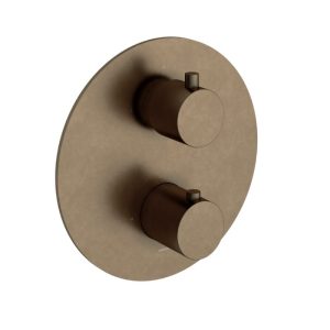 Afbouwdeel - Inbouw thermostaat met 2-weg stop-omstel AB - Living Colours vormen een Poetsbaar patina