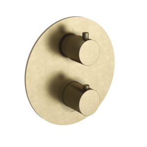 Afbouwdeel - Inbouw thermostaat met 2-weg stop-omstel BB - Living Colours vormen een Poetsbaar patina