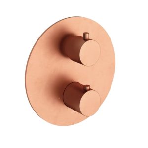 Afbouwdeel - Inbouw thermostaat met 2-weg stop-omstel BC - Living Colours vormen een Poetsbaar patina
