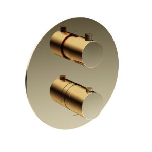 Afbouwdeel - Inbouw thermostaat met 2-weg stop-omstel NB - Living Colours vormen een Poetsbaar patina
