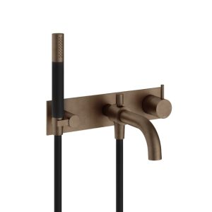 Hotbath Afbouwdeel - Inbouw douche/badmengkraan, automatische omstelinrichting met doucheslang en handdouche AB - Living Colours vormen een Poetsbaar patina CB026EXTAB