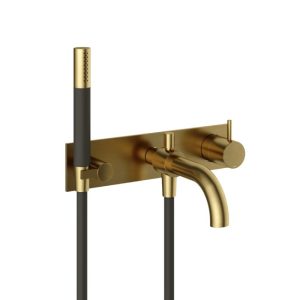 Hotbath Afbouwdeel - Inbouw douche/badmengkraan, automatische omstelinrichting met doucheslang en handdouche BBP PVD CB026EXTBBP