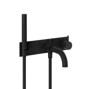 Hotbath Afbouwdeel - Inbouw douche/badmengkraan, automatische omstelinrichting met doucheslang en handdouche BL CB026EXTBL