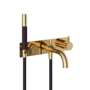Hotbath Afbouwdeel - Inbouw douche/badmengkraan, automatische omstelinrichting met doucheslang en handdouche NBP PVD CB026EXTNBP