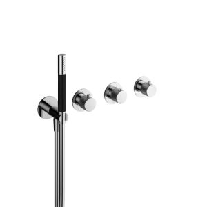 Afbouwdeel Bad/Douche thermostaat met 2 stopkranen, handdouche en doucheslang CR CX7071EXTCR