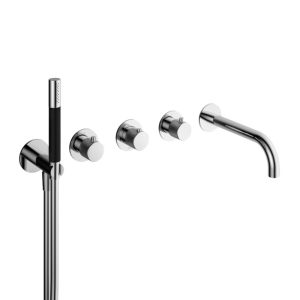 Hotbath Afbouwdeel Badthermostaatmet uitloop incl. handdouche en doucheslang CR CX7072EXTCR