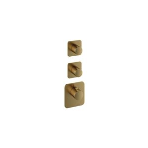 Afbouwdeel - Highflow Thermostaat met 2 stopkranen BBP PVD
