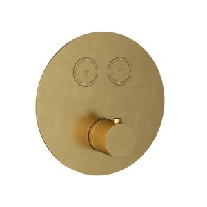 Afbouwdeel - Inbouwthermostaat met 2 pushbuttons BBP PVD