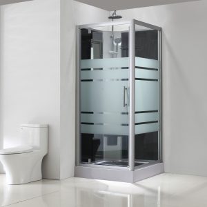 Wiesbaden Thermo complete douchecabine 90x90x228 alu  5mm glas
