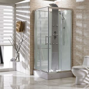 Wiesbaden Rainbow douchecabine 90x90x218 alu 5mm glas