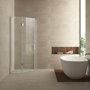 Wiesbaden Pento cabine met 1 draaideur 1000 x 1000 x 2000 x 8 mm nano helder glas/chroom