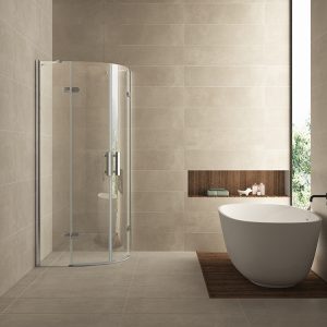 Wiesbaden Double cabine kwartrond met 2 draaideuren 1000 x 1000 x 2000 x 8 mm nano helder glas/chroom