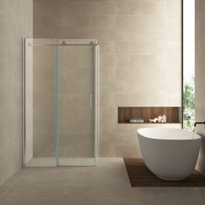 Wiesbaden Pared cabine met 1 schuifdeur 1400 x 900 x 2000 x 8 mm nano helder glas/chroom