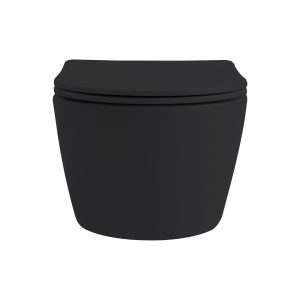 Monazo WC pack Softclose en quick release Mat zwart (Met bril)