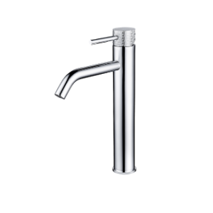 Ribbd XL wastafelkraan hoog chroom