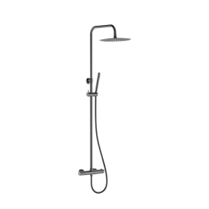 Ribbd thermostatische regendoucheset opbouw gunmetal