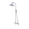 Caral thermostatische regendoucheset opbouw chroom