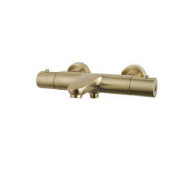 Caral thermostatische badmengkraan geborsteld messing