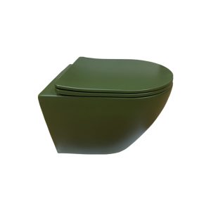 Lusso Blu Hangend toilet | Softclose | Quickrelease | Randloos Groen (Met bril)
