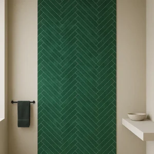 wandpaneel Visgraat Groen